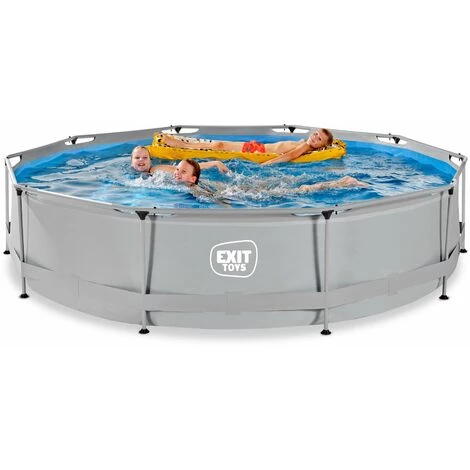 EXIT TOYS Piscine EXIT Soft Grey ø360x76cm Avec Pompe Filtrante - Gris - Gris 7 EXIT TOYS Piscine EXIT Soft Grey ø360x76cm Avec Pompe Filtrante - Gris - Gris – Image 5