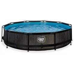 EXIT TOYS Piscine EXIT Black Wood ø360x76cm Avec Pompe Filtrante - Noir - Noir 8 EXIT TOYS Piscine EXIT Black Wood ø360x76cm Avec Pompe Filtrante - Noir - Noir -Piscine Soldes Boutique 54476639 2