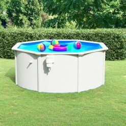 VidaXL Piscine Avec Parois En Acier 300x120 Cm Blanc