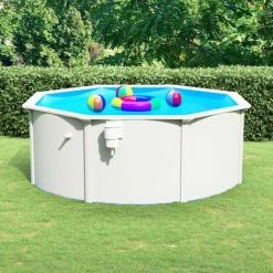 VidaXL Piscine Avec Parois En Acier 360x120 Cm Blanc