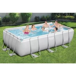 Piscine Tubulaire 404 X 201 X 100 Cm BESTWAY Hors-sol Rectangulaire Power Steel -Piscine Soldes Boutique 54690925 2