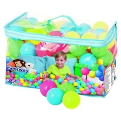 BESTWAY SAC DE 100 BALLES MULTICOLORES EN PLASTIQUE - TENTE A BALLES -Piscine Soldes Boutique 54699909 2