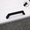 ELLE Poignée Longue En Alliage D'aluminium Moderne Noir Mat Massif Pour Armoire à Tiroirs, D01, 96 Mm -Piscine Soldes Boutique 54891598 1