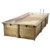Piscine Bois Sunwater 5,55 X 3,00 X 1,40 M - Liner Beige + Kit Margelles - Ubbink -Piscine Soldes Boutique 5507499 1