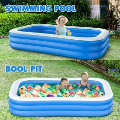 Homfa Piscine Gonflable, Piscine Familiale, Piscine Familiale Pour Jardin, Adultes, Jardins Intérieurs Et Extérieurs, Rectangle 3 Couches Épaisseur 0,4 Mm(260x170x56 Cm) 8 Homfa Piscine Gonflable, Piscine Familiale, Piscine Familiale Pour Jardin, Adultes, Jardins Intérieurs Et Extérieurs, Rectangle 3 Couches Épaisseur 0,4 Mm(260x170x56 Cm) -Piscine Soldes Boutique 55165875 2