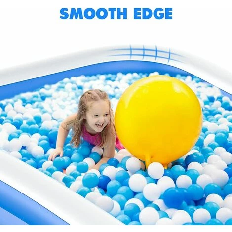 Homfa Piscine Gonflable, Piscine Familiale, Piscine Familiale Pour Jardin, Adultes, Jardins Intérieurs Et Extérieurs, Rectangle 3 Couches Épaisseur 0,4 Mm(260x170x56 Cm) 6 Homfa Piscine Gonflable, Piscine Familiale, Piscine Familiale Pour Jardin, Adultes, Jardins Intérieurs Et Extérieurs, Rectangle 3 Couches Épaisseur 0,4 Mm(260x170x56 Cm) – Image 4