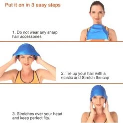 Bonnet De Bain, Original à Jour Bonnet De Natation 3D Ergonomique Confortable Durable Pour Enfants Adultes Femme Hommes Pour Cheveux Longs Ou Courts Avec， Fontainebleau -Piscine Soldes Boutique 55255435 5