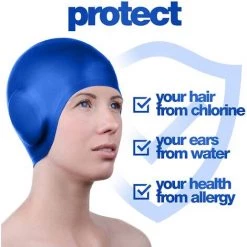 Bonnet De Bain Protection Oreille 3D - Bonnet De Bain Femme Homme Enfant - Bonnet Piscine Bonnet De Bain Etanche - Bonnet De Bain Silicone Impermeable， Fontainebleau -Piscine Soldes Boutique 55255533 4