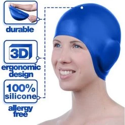 Bonnet De Bain Protection Oreille 3D - Bonnet De Bain Femme Homme Enfant - Bonnet Piscine Bonnet De Bain Etanche - Bonnet De Bain Silicone Impermeable， Fontainebleau -Piscine Soldes Boutique 55255533 5