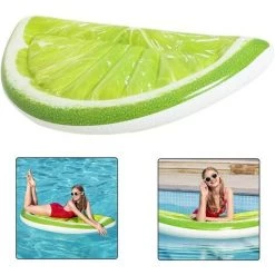 Ensoleillé Piscine Floatts Gonflable Floating Raftail Piscine Lounger Fun Fun Fun Floats Semicircle Lemon Montage Au Citron Piscine Trafouillet Eau Hammock Drifter (171x89cm Vert) -Piscine Soldes Boutique 55285802 3