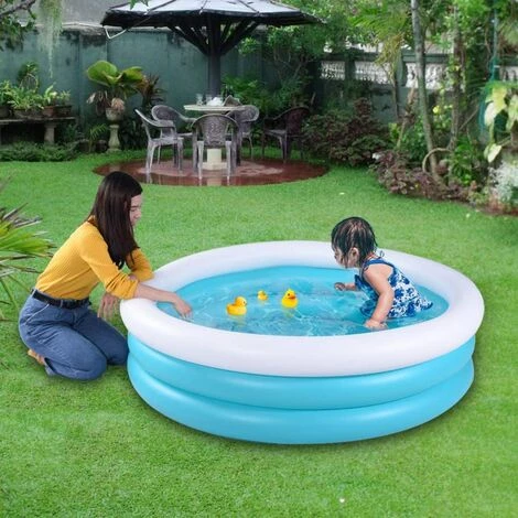 Ensoleillé Piscine Gonflable, Piscine Pour Enfants, 152 Cm, Piscine Durable Pour Enfants, Piscine Bleue Et Blanche Pour Enfants 4 Ensoleillé Piscine Gonflable, Piscine Pour Enfants, 152 Cm, Piscine Durable Pour Enfants, Piscine Bleue Et Blanche Pour Enfants – Image 2