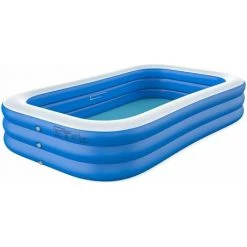 Gizcam Piscine Gonflable, Piscine Familiale, Piscine Familiale Pour Jardin, Adultes, Jardins Intérieurs Et Extérieurs, Rectangle 3 Couches Épaisseur 0,4 Mm(260x170x56 Cm) -Piscine Soldes Boutique 55298997 3