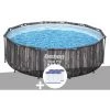 Kit Piscine Tubulaire Ronde Bestway Steel Pro Max Décor Bois 3,66 X 1,00 M + 6 Cartouches De Filtration