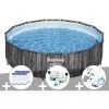 Kit Piscine Tubulaire Ronde Bestway Steel Pro Max Décor Bois, 4,27 X 1,07 M + 6 Cartouches De Filtration + Kit De Traitement Au Chlore + Kit D'entretien Deluxe -Piscine Soldes Boutique 55406436 1