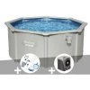 Kit Piscine Acier Ronde Bestway Hydrium 3,00 X 1,20 Cm + Kit D'entretien Deluxe + Pompe à Chaleur