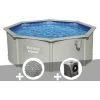 Kit Piscine Acier Ronde Bestway Hydrium 3,60 X 1,20 Cm + 10 Kg De Zéolite + Pompe à Chaleur