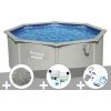 Kit Piscine Acier Ronde Bestway Hydrium 3,60 X 1,20 Cm + 10 Kg De Zéolite + Kit De Traitement Au Chlore + Kit D'entretien Deluxe