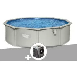 Kit Piscine Acier Ronde Bestway Hydrium 4,60 X 1,20 Cm + Pompe à Chaleur