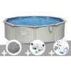 Kit Piscine Acier Ronde Bestway Hydrium 4,60 X 1,20 Cm + 10 Kg De Zéolite + Kit De Traitement Au Chlore + Kit D'entretien Deluxe
