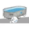 Kit Piscine Tubulaire Ovale Bestway Power Steel SwimVista Avec Hublots 4,27 X 2,50 X 1,00 M + Kit D'entretien Deluxe 2 Kit Piscine Tubulaire Ovale Bestway Power Steel SwimVista Avec Hublots 4,27 X 2,50 X 1,00 M + Kit D'entretien Deluxe -Piscine Soldes Boutique 55406532 1