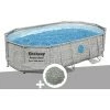 Kit Piscine Tubulaire Ovale Bestway Power Steel SwimVista Avec Hublots 4,88 X 3,05 X 1,07 M + 10 Kg De Zéolite -Piscine Soldes Boutique 55406551 1