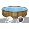 Kit Piscine Tubulaire Ronde Bestway Power Steel Avec Hublots 5,49 X 1,22 M + Kit D'entretien Deluxe + Pompe à Chaleur -Piscine Soldes Boutique 55406615 1