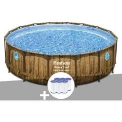 Kit Piscine Tubulaire Ronde Bestway Power Steel Avec Hublots 4,88 X 1,22 M + 6 Cartouches De Filtration