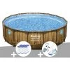 Kit Piscine Tubulaire Ronde Bestway Power Steel Avec Hublots 4,88 X 1,22 M + 6 Cartouches De Filtration + Kit D'entretien Deluxe -Piscine Soldes Boutique 55406622 1