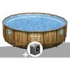 Kit Piscine Tubulaire Ronde Bestway Power Steel Avec Hublots 4,88 X 1,22 M + Pompe à Chaleur -Piscine Soldes Boutique 55406629 1