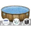 Kit Piscine Tubulaire Ronde Bestway Power Steel Avec Hublots 4,88 X 1,22 M + 6 Cartouches De Filtration + Kit De Traitement Au Chlore + Pompe à Chaleur -Piscine Soldes Boutique 55406631 1