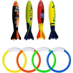 ALMI Underwater Pool Diving Rings Sticks, La Plongée Sous-Marine Piscine Sonne Des Bâtons Jouet De Torpille De Plongée Pour Le Jeu De Formation De Piscine Pour Des Enfants