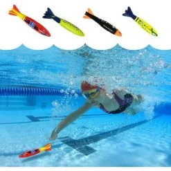 ALMI Underwater Pool Diving Rings Sticks, La Plongée Sous-Marine Piscine Sonne Des Bâtons Jouet De Torpille De Plongée Pour Le Jeu De Formation De Piscine Pour Des Enfants -Piscine Soldes Boutique 55505373 4