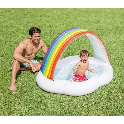 BENOBBY KIDS Piscine Gonflable Pour Bébé Rainbow Cloud, Pour 1 à 3 Ans, Une Pièce 4 BENOBBY KIDS Piscine Gonflable Pour Bébé Rainbow Cloud, Pour 1 à 3 Ans, Une Pièce – Image 2