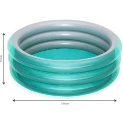 Piscine Gonflable Pour Enfants Bestway Big Metallic 3-Ring Pool 170x53 Cm -Piscine Soldes Boutique 55540839 5