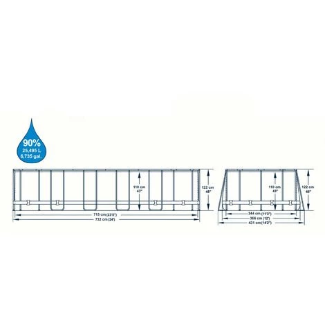 Piscine Hors-sol Tubulaire Bestway Power Steel Oval Imitation Bois 732x366x122 Cm Épurateur à Cartouche De 9 463 L/H 4 Piscine Hors-sol Tubulaire Bestway Power Steel Oval Imitation Bois 732x366x122 Cm Épurateur à Cartouche De 9 463 L/H – Image 2