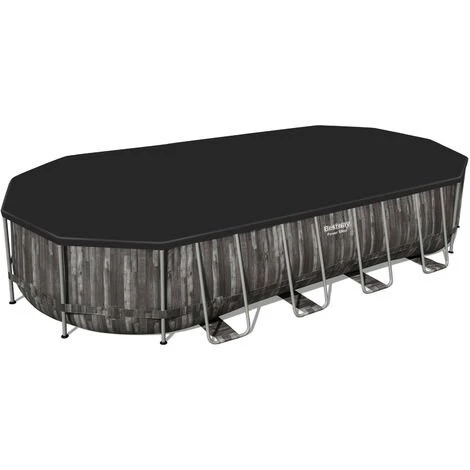 Piscine Hors-sol Tubulaire Bestway Power Steel Oval Imitation Bois 732x366x122 Cm Épurateur à Cartouche De 9 463 L/H 5 Piscine Hors-sol Tubulaire Bestway Power Steel Oval Imitation Bois 732x366x122 Cm Épurateur à Cartouche De 9 463 L/H – Image 3