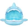 Fei Yu Piscine Pour Bébé, Pataugeoire Gonflable Requin Pour Jeunes Enfants Avec Jet D'eau Et Auvent, Aire De Jeux Pour Intérieur Extérieur Tente Piscine Pliable Bebe