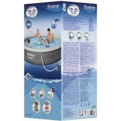 LITZEE Ensemble De Piscine Gonflable Fast Set Avec Pompe 396x84 Cm # -Piscine Soldes Boutique 55637670 5
