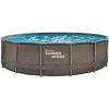 SUMMERWAVES Piscine Tubulaire Ronde Active Frame Pool Effet Rotin 4,57 X 1,06 M - Summer Waves - Marron -Piscine Soldes Boutique 55773475 1