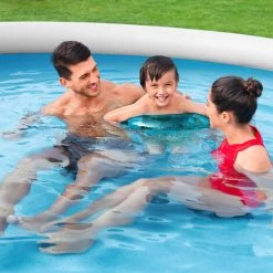 Piscine Hors Sol Ronde 366x76 Cm Avec Effet Rotin Bestway Fast Set 57445 -Piscine Soldes Boutique 55858574 4