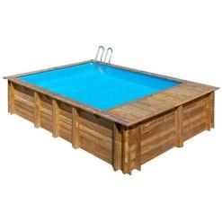 POOLCREW Piscine De Jardin Madeira - Enterrable Marron Imprégné Sous Pression 620 X 420 Cm - Marron -Piscine Soldes Boutique 55870778 3