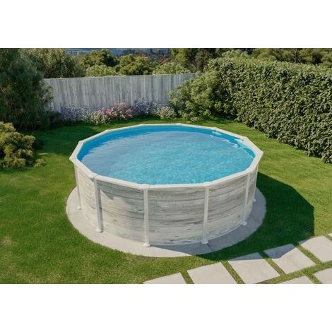 POOLCREW Piscine à Parois D'acier Lolland Blanc Zingué 550 X Cm - Blanc 3 POOLCREW Piscine à Parois D'acier Lolland Blanc Zingué 550 X Cm - Blanc