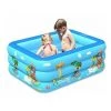 Piscine Gonflable Famille Enfant Rectangulaire Plastique Jardin Longueur 130cm FUIENKO