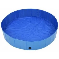 Piscine Pliable Pour Chiens Bleu 160x30 Cm PVC FUIENKO