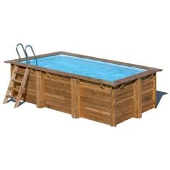 POOLCREW Piscine De Jardin Maui - Enterrable Marron Imprégné Sous Pression 427 X 277 Cm - Marron -Piscine Soldes Boutique 55889586 3