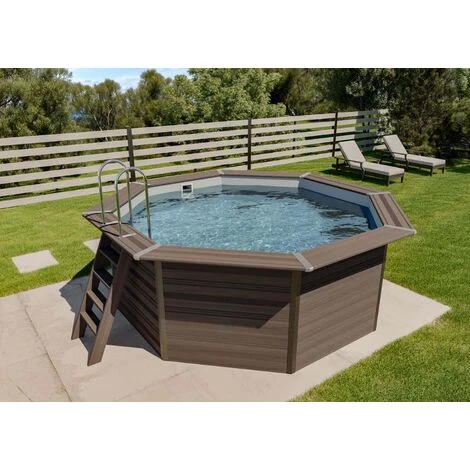 POOLCREW Piscine En WPC Santorin - Enterrable Gris 410 X Cm - Gris 3 POOLCREW Piscine En WPC Santorin - Enterrable Gris 410 X Cm - Gris