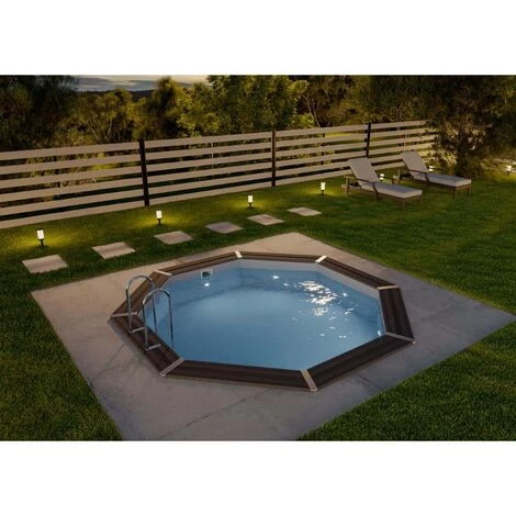POOLCREW Piscine En WPC Santorin - Enterrable Gris 410 X Cm - Gris 4 POOLCREW Piscine En WPC Santorin - Enterrable Gris 410 X Cm - Gris – Image 2