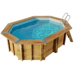 POOLCREW Piscine De Jardin Bahamas - Enterrable Marron Imprégné Sous Pression 637 X 412 Cm - Marron -Piscine Soldes Boutique 55889799 3