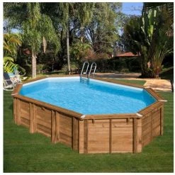 POOLCREW Piscine De Jardin Bahamas - Enterrable Marron Imprégné Sous Pression 637 X 412 Cm - Marron -Piscine Soldes Boutique 55889799 4