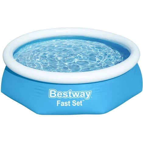 Bestway Fast Set Piscine Avec Pompe à Filtre 244 X 61cm - Blauw 3 Bestway Fast Set Piscine Avec Pompe à Filtre 244 X 61cm - Blauw